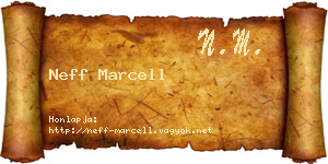 Neff Marcell névjegykártya